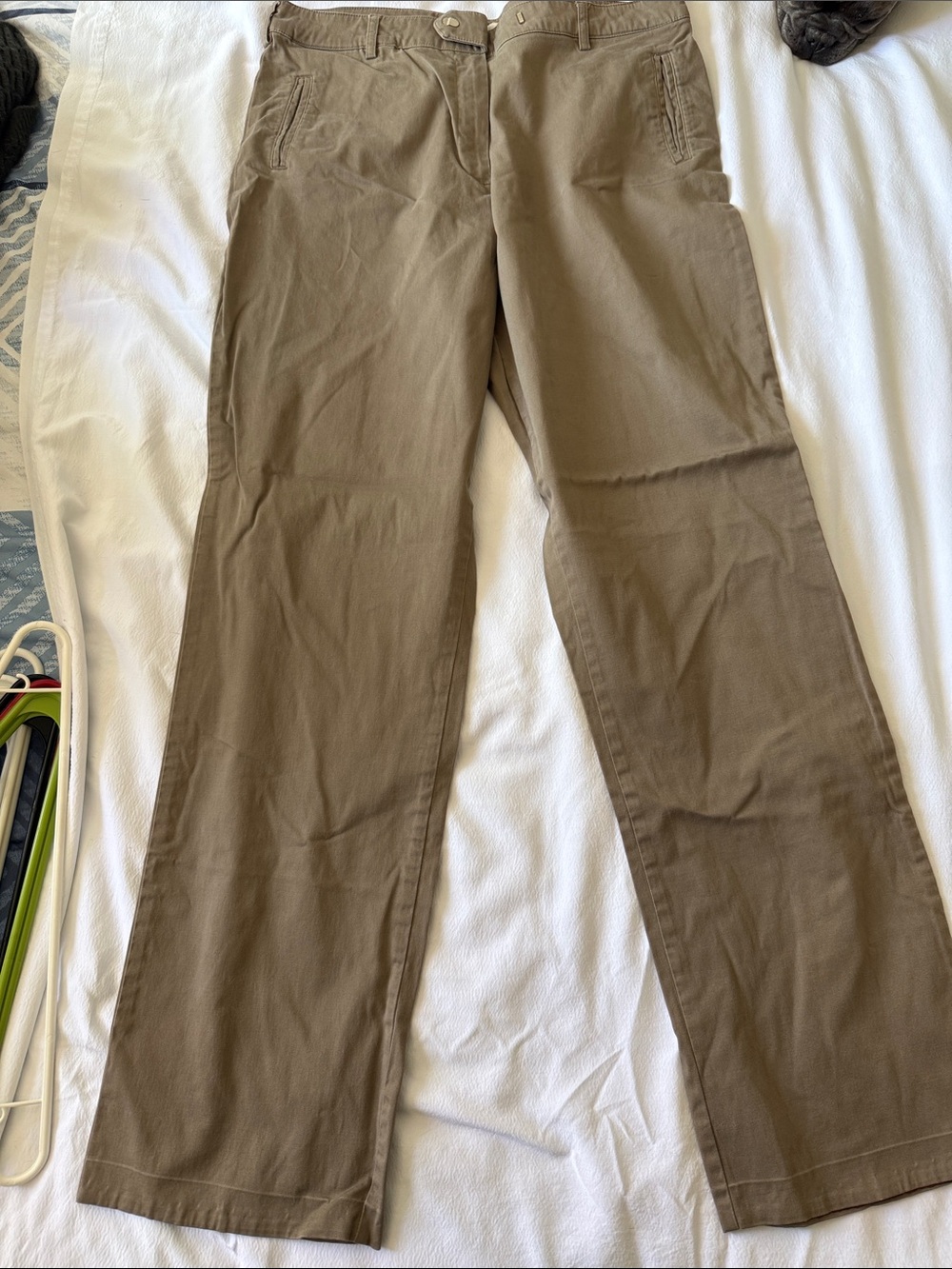 Dress Barn Women's Straight-Leg Chino Pants - Taupe